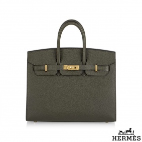 Herms Birkin Sellier 25cm Epsom Vert de Gris GHW